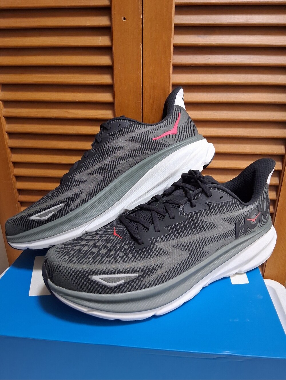 Hoka Clifton 9 Black Outer Orbit Men's Running Shoe NEW W/ BOX * Size: 15D